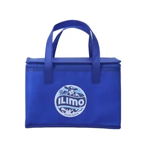 Bolsas de plástico transparente con logotipo personalizado Paquete de almacenamiento de hielo de PVC, bolsa de hielo fresco aislamiento refrigerador bolso entrega de alimentos/