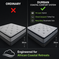 Échantillon Gratuit Matelas de Luxe Queen King 12 Pouces avec 7 Zones à Ressorts Ensachés, Latex et Mousse à Mémoire de Forme, avec Sommier