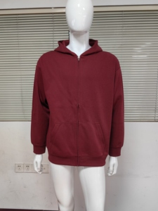 Sudadera con Capucha Oversize para Hombre, Cierre de Cremallera, Color Sólido, Forro Polar, Casual, Tejida, Corte Regular, Otoño - Product Image 5