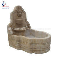 Taomi — fontaine d'eau d'intérieur en marbre jaune naturel, pour l'intérieur, vente en gros