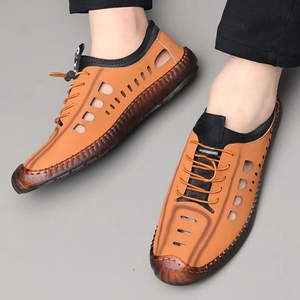 Men's Summer High Top Outdoor <b>Flat</b> <b>Sandals</b> Soft PU Upper Custom Walk Style Light Breathable Comfortable - Product Image 5