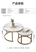 Ensemble de tables basses modernes en marbre noir et blanc, petites, rondes, de style nordique, avec détails dorés, pour salon, et livres de luxe pour la maison