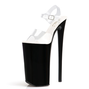 Tacones Altos Transparentes de 26 cm para Mujer, Peep Toe, Sensuales, para Club Nocturno, Bailarina Exótica, Pole Dance, 10 Pulgadas - Product Image 1