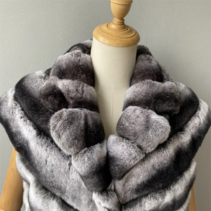 <span class=keywords><strong>Gilet</strong></span> en laine de luxe d'hiver Jxwatcher, veste sans manches personnalisée, <span class=keywords><strong>ceinture</strong></span> douce, style <span class=keywords><strong>long</strong></span>, chaud, duveteux, veste en fourrure de lapin véritable pour femmes - Product Image 5