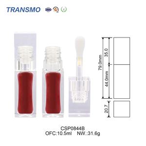 Tube de brillant à lèvres carré à étiquette privée 10 ml Contenant vide de luxe avec un grand pinceau Fabricant - Product Image 2