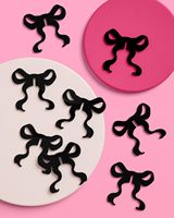 Marcadores de Copas de Vino con Forma de Lazo de Acrílico Rosa, Etiquetas para Bebidas con Forma de Lazo para Decoración de Mesa en Despedidas de Soltera, Bodas y Fiestas de Cócteles