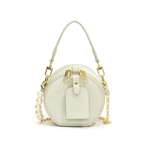 Bolsa de Ombro Estilo Coreano para Meninos e Meninas, Estilo Ocidental, Cor Sólida, <span class=keywords><strong>Mini</strong></span> Bolsa de Pérola com Zíper, Respirável, Cadeado, Bolsa Infantil 2025 - Product Image 6