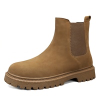 Bottes mi-mollet rétro pour hommes, automne-hiver 2026, doublées polaire, épaisses et chaudes, grandes tailles