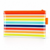 Pochette de maquillage personnalisée en PVC givré, étanche, avec fermeture éclair, pour filles, OEM ODM
