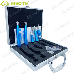 1 세트 키형 저속 2 개 주도 고속 및 컬러 치과 핸드피스 학생 키트 에어 터빈 콘트라 앵글 알루미늄 박스 - Product Image 4