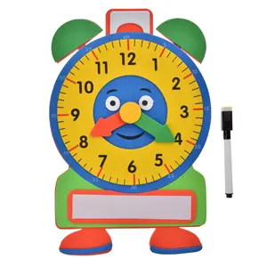 HOYE CRAFT Kinder Tier förmige Uhr Spielzeug Zeit Unterricht DIY Lernspiel zeug für Kinder