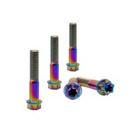 Boulon à vis en titane coloré anodisé Gr5 M3 M4 M5 M6 M7 M8 M10 boulon en titane pour moto vélo