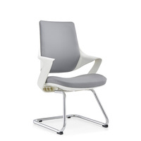 Chaise de bureau ergonomique exécutive pour ordinateur, base en acier à cinq étoiles, cadre en plastique, pivotante, réglable en hauteur, design moderne, monobloc