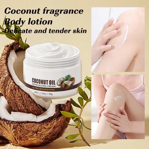 Vente en gros de lotion corporelle infusée à l'huile de noix de coco 50g, soin de la peau, crème hydratante pour éclaircir la peau - Product Image 5