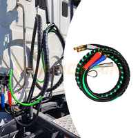 Kit de Líneas de Aire para Camiones Semirremolque, 3 en 1, Mangueras de Aire, Conector de Línea de Alimentación ABS, Cable Eléctrico, Conjunto de Mangueras de Aire de Goma