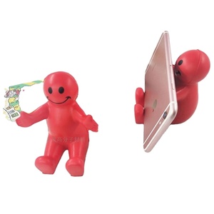 Support de téléphone personnalisé en forme de sourire à presser, jouet anti-stress 2-en-1 pour enfants et adultes, cadeau de bureau - Product Image 4