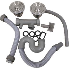 Accessori lavello <span class=keywords><strong>doppio</strong></span> ciotola scolapiatti <span class=keywords><strong>sifone</strong></span> cucina filtro moderno 113mm tubo lucidato tazza filtro <span class=keywords><strong>sifone</strong></span> De Sol - Product Image 1