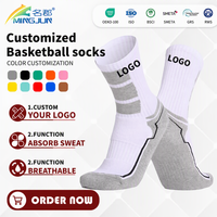 Chaussettes de basketball Therry Cushion Crew personnalisées pour hommes et jeunes, avec logo sur le dessous, respirantes, en nylon/coton, antibactériennes, pour le printemps.