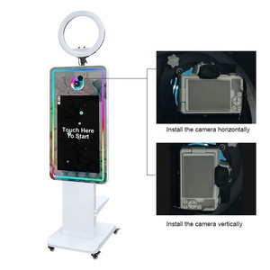 Stock en entrepôt aux États-Unis, UE, Royaume-Uni, Canada – Vente en gros – Cabine <span class=keywords><strong>photo</strong></span> miroir magique à écran tactile LCD 21,5/32 pouces pour location d'événements et mariages - Product Image 5