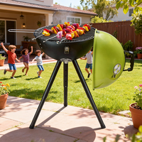 Barbecue portable émaillé au charbon de bois pour extérieur, modèle Apple, four à charbon pour cuisine extérieure