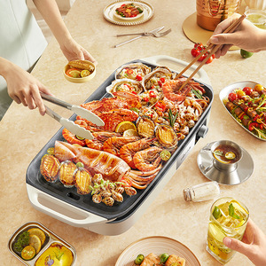 Barbecue électrique Bear DKL-H21P1, machine de cuisson intérieure amovible, lavable et antiadhésive pour viande, poisson, barbecue - Product Image 4