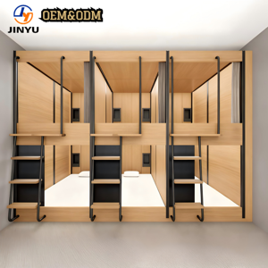 Jinyu nhà máy trực tiếp bán cấu trúc mạnh mẽ ký túc xá ngủ viên nang melamine MFC Dễ dàng cài đặt ngủ Pod viên nang - Product Image 2