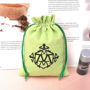 Custom Logo Printed Suede Gift Jewelry <b>Drawstring</b> Bag Luxury Soft Velvet Antique Storage Suede <b>Pouch</b> - Product Image 3