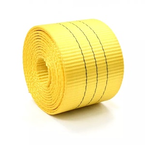 Correa de escalada de poliéster resistente de <span class=keywords><strong>4</strong></span> <span class=keywords><strong>pulgadas</strong></span> <span class=keywords><strong>Eslinga</strong></span> de correa de amarre de carga amarilla para manualidades al aire libre e interiores - Product Image 5