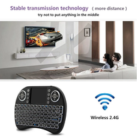Souris Air I8 sans rétroéclairage, mini clavier sans fil AZERTY, espagnol, français, portugais, russe, brésilien, avec pavé tactile