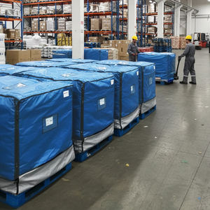 Cubierta de Palés <span class=keywords><strong>Impermeable</strong></span> y Aislante de PE Ecológica Personalizada para Productos Farmacéuticos, Mantas Térmicas para Carga, Envío Congelado - Product Image 6