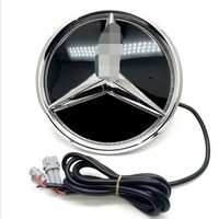 Grille lumineuse à surface miroir solide avec grand logo APP, adaptée aux Mercedes-Benz C180 C200 C260 E260 E300L modifiés