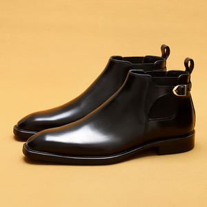 Zapatos Chelsea de Cuero de Alta Calidad para Hombre, Estilo Retro, Puntiagudos, para Vestir, Antideslizantes, Transpirables, para Comercio Exterior - Product Image 5