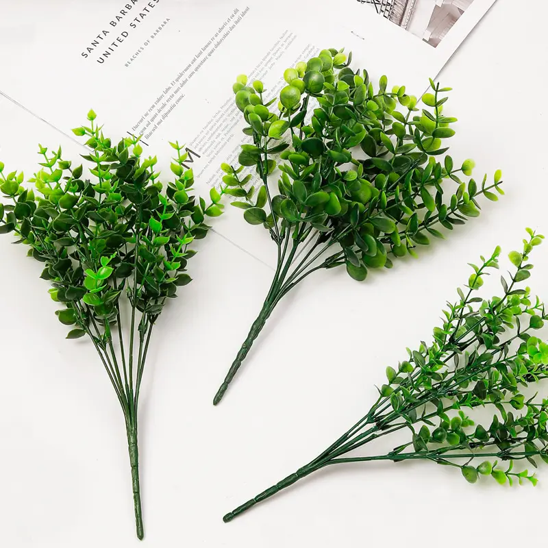 Easy Care Reusable Durable Artificial Eucalyptus Leaves Decoration Floral Arrangement Wreath Decor
