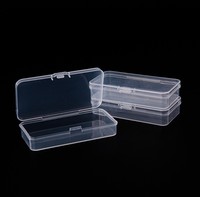 Boîte à bijoux en plastique PP transparente, réutilisable, étanche, avec logo personnalisé et fermeture robuste pour le rangement et l'emballage de cartes
