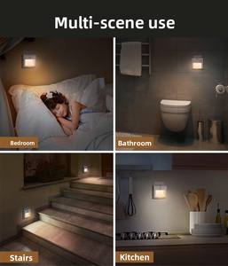Veilleuse LED Standard UE Détecteur de mouvement <span class=keywords><strong>OLED</strong></span> Couloir Footlight Escalier Lumière Automatique Capteur Oeil Simple Design OEM - Product Image 5