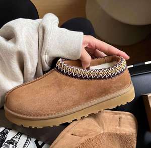 Botas de Invierno de Lujo para Mujer 2026, Cálidas, de Alta Calidad, Negras, Peludas, Antideslizantes, Transpirables, con Detalles en Cuero, Diseño Redondo, Botas para la Nieve - Product Image 1