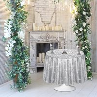 Nappe ronde en paillettes dorées de 60 pouces, nappe dorée scintillante, décoration de joyeux anniversaire, superposition ronde pour mariage, paillettes
