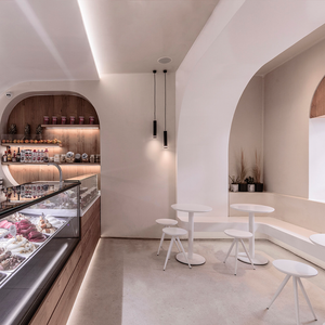 Món tráng miệng cửa hàng tùy chỉnh thiết kế nội thất đồ nội thất cao cấp bằng gỗ kiosk bánh cửa hàng triển lãm Truy cập trang trí ánh sáng - Product Image 4