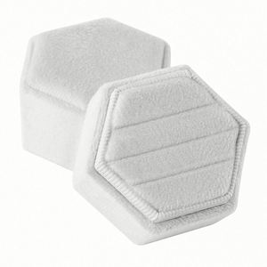 กล่องใส่ต่างหูกำมะหยี่ทรงหกเหลี่ยมระดับไฮเอนด์จาก Chenxin Packaging กล่องใส่เครื่องประดับหรูหราสำหรับส่งออกต่างประเทศ สไตล์อินเทรนด์ เหมาะสำหรับเป็นของขวัญขอแต่งงาน - Product Image 6