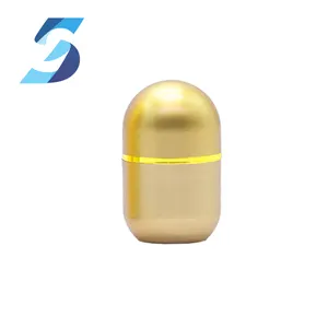 Mini 5ml Golden Ps Material Bullet Shaped Medicine Pill Capsule Vitamin Container Plastic Medicine Bottle