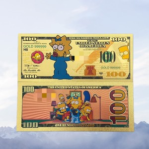 Nouvelle Banque de billets d'anime S-I-M-PSON plaquée or 2026 pour cadeaux - Product Image 3