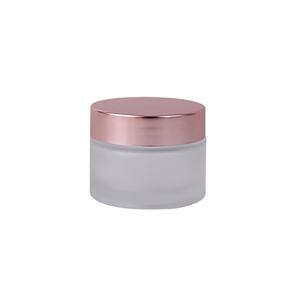 กระปุกครีมแก้วใสฝ้าแบบด้าน ขนาด 30 กรัม 50 กรัม 100 กรัม ฝาสีโรสโกลด์ - Product Image 2