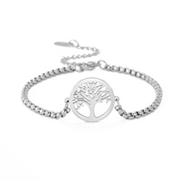 Nouvelles tendances Bijoux de mode pour femmes Bracelet de vie à maillons en acier inoxydable