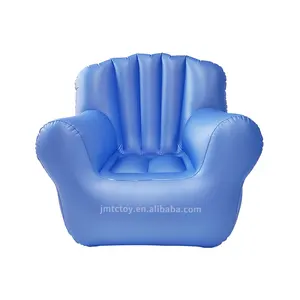 Özel logo yetişkin hava tek koltuk havaya uçurmak kol dayama kanepe şişme plaj PVC sandalye şişme sofa