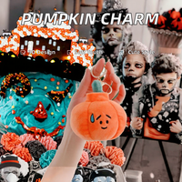Gantungan Kunci Lampu labu oranye mewah Kawaii, gantungan kunci ramah lingkungan kartun bentuk 3D hadiah Halloween