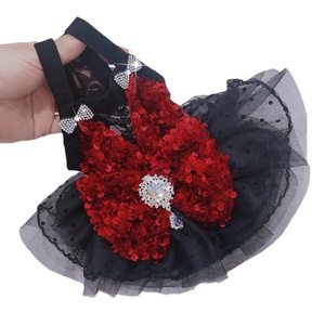 Vêtements pour animaux de compagnie, jupe en tulle à paillettes pour petits chiens, robe Teddy Bichon Frise pour toutes les saisons - Product Image 5