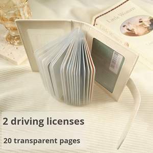 Tarjetero Compacto Unisex Odi Shengma con Múltiples Ranuras para Tarjetas, Páginas Transparentes, Cierre <span class=keywords><strong>de</strong></span> Cremallera, Cuero Genuino, para Licencia <span class=keywords><strong>de</strong></span> <span class=keywords><strong>Conducir</strong></span> - Product Image 2