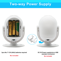 Sensor Gerak Inframerah Nirkabel Daytech dengan Logo yang Dapat Disesuaikan, Sudut Dapat Disesuaikan Bebas, Sensor Pintu Toko untuk Menyambut Tamu