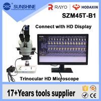 Portable Trinocular Microscope SZM45T-B1 LCD Video Microscope with Camera for PCB & Mobile Repair