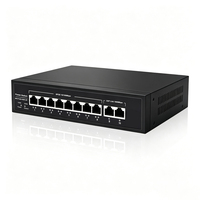 Protection multicouche Commutateur PoE 8 ports 100Mbps 120W avec liaison montante 2 Gigabit 1000BASE-T RJ45 pour caméras IP